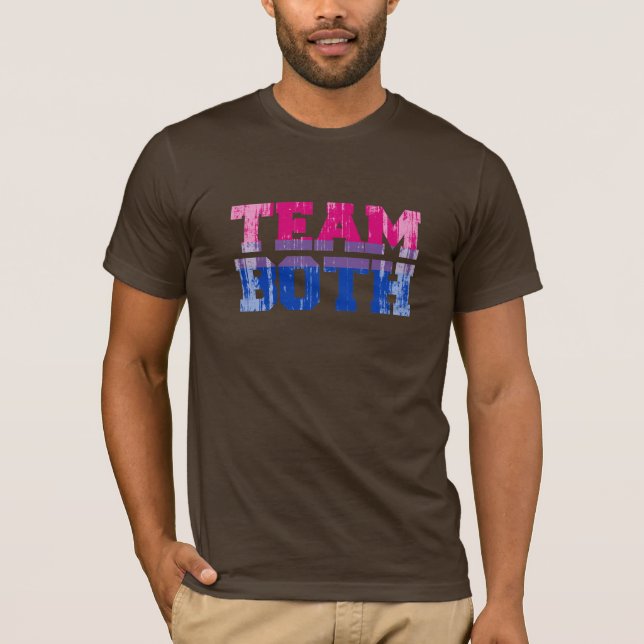 Team Both distressed.png T-shirt (Framsida)