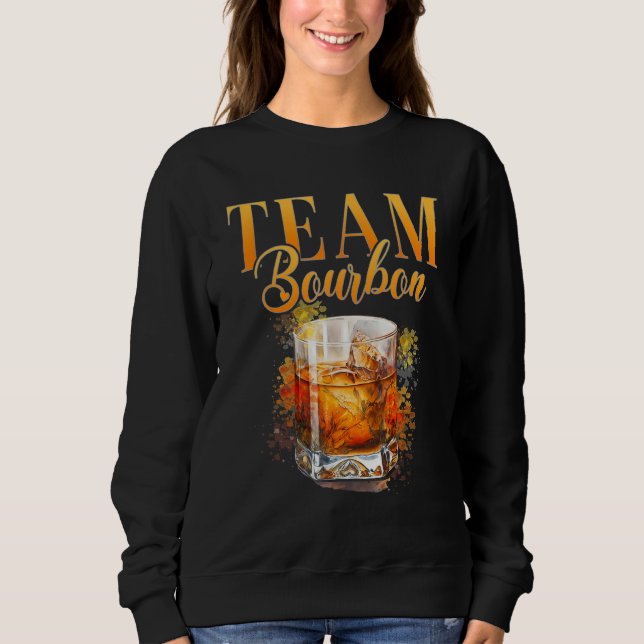 Team Bourbon Vin Sällskapsfest Kvinnor Bartender T Shirt (Framsida)