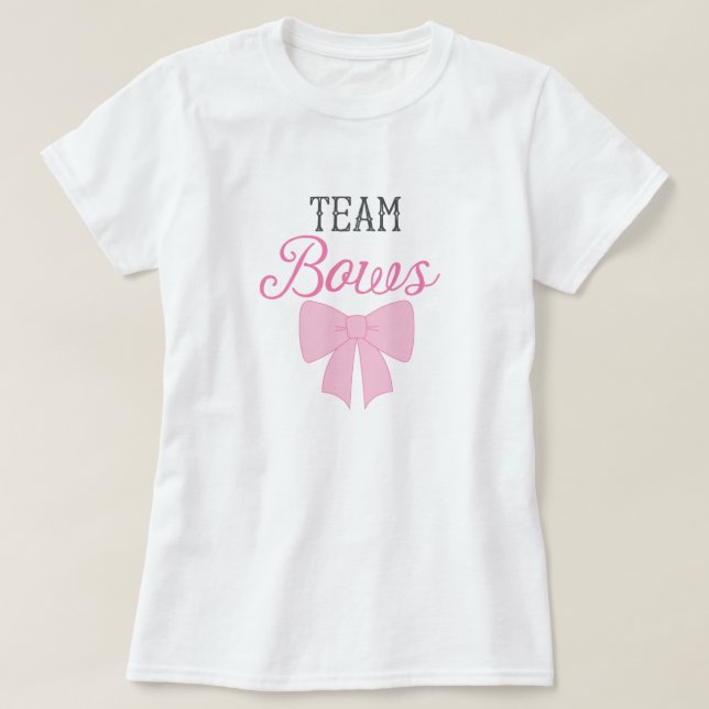 Team Bows Girl Gender Reveal Tee (Design framsida)