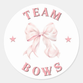 Team Bows Stickers for Boots eller Bows Gender Rev Runt Klistermärke