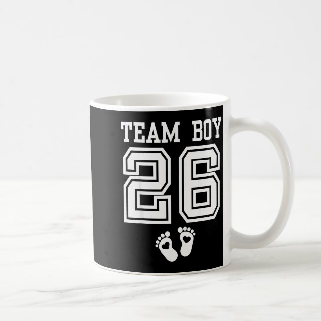 Team Boy 2026 Gender Reveal Baby Shower Matching F Kaffemugg (Höger)