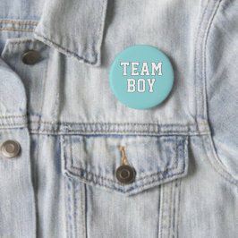 Team Boy Aqua Blue Baby Gender Reveal Party Knapp