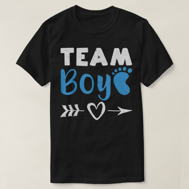Team Boy  Baby Shower  T Shirt (Design framsida)