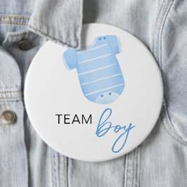 Team Boy Bära Vad kommer Baby att vara Blue White? Knapp