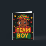 Team Boy Black Kids Gender Reveal Baby Announcemen Kort<br><div class="desc">Team Boy Black Kids Gender Reveal Baby Announcement Party</div>