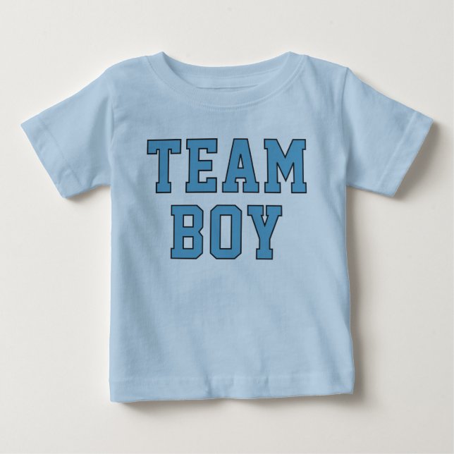 Team Boy Blue Baby Gender Reveal Party Tee (Framsida)