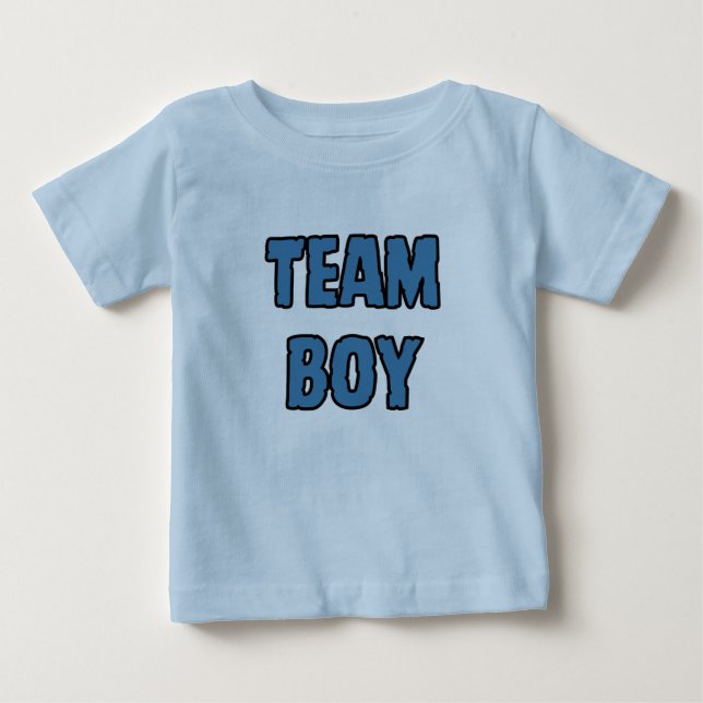 Team Boy Blue Baby Könsbestämning Fest T-Shirt (Framsida)