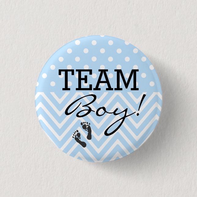 Team Boy Blue Baby Shower Knapp (Framsida)