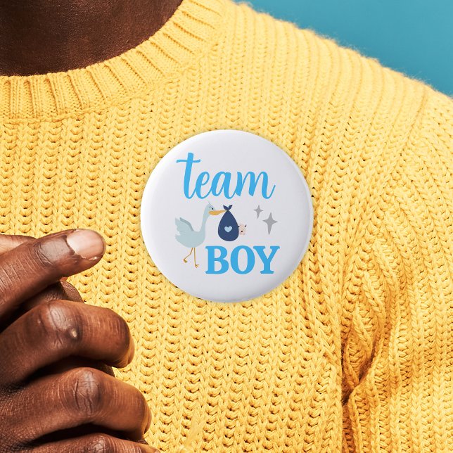 Team Boy Blue Gender Reveal Party Knapp (Team Boy Blue Gender Reveal Party Button
)