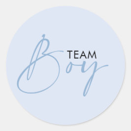 Team Boy Blue-Gender Reveal-votering Runt Klistermärke