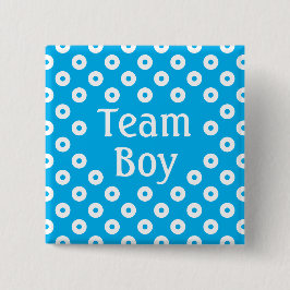 "Team Boy" Blue Polka Dot-Gender-förutsägelse Knapp