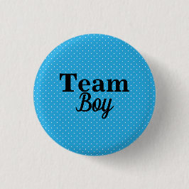 Team Boy Blue Polka dots Baby Shower Button Knapp