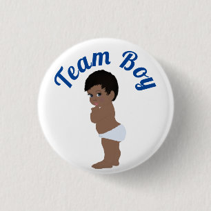 "Team Boy" Cute Baby Gender Reveal Knapp