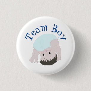 "Team Boy" Cute Baby Gender Reveal Knapp