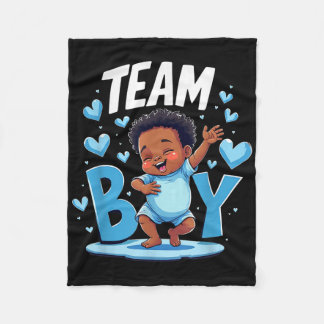 Team Boy Design Gender Reveal New Baby Boy  Fleecefilt