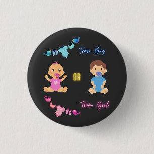 Team Boy eller Team Girl Gender Reveal Knapp