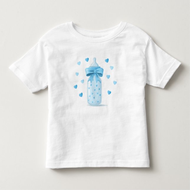 Team Boy Flaska - Roligt och lekfull Baby design T Shirt (Framsida)