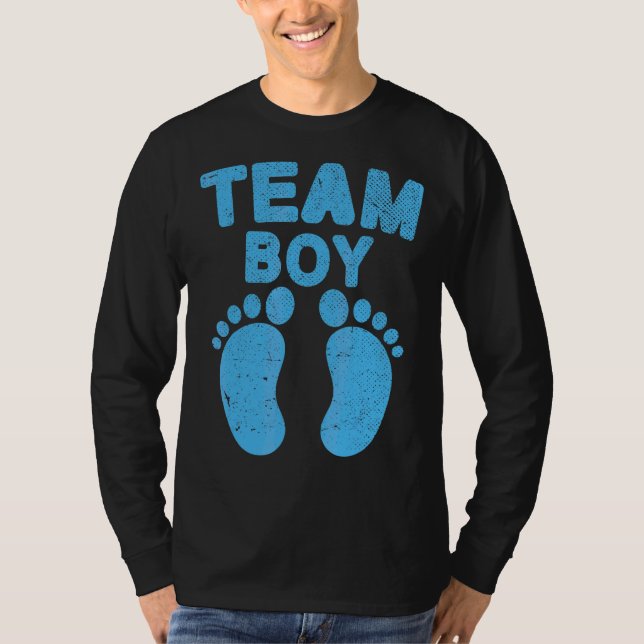 Team Boy Future Parents Gender för meddelande från T Shirt (Framsida)