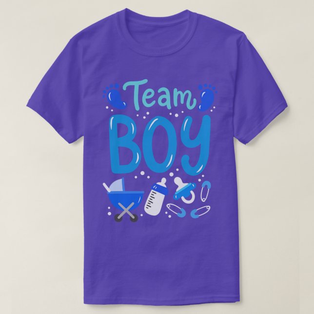 Team Boy Gender Reveal 2 T Shirt (Design framsida)