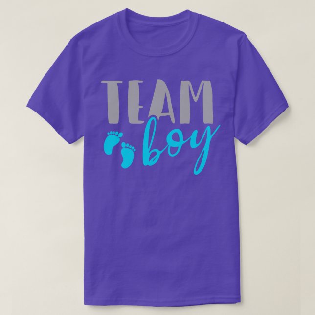 Team Boy Gender Reveal Baby Shower Merch T Shirt (Design framsida)