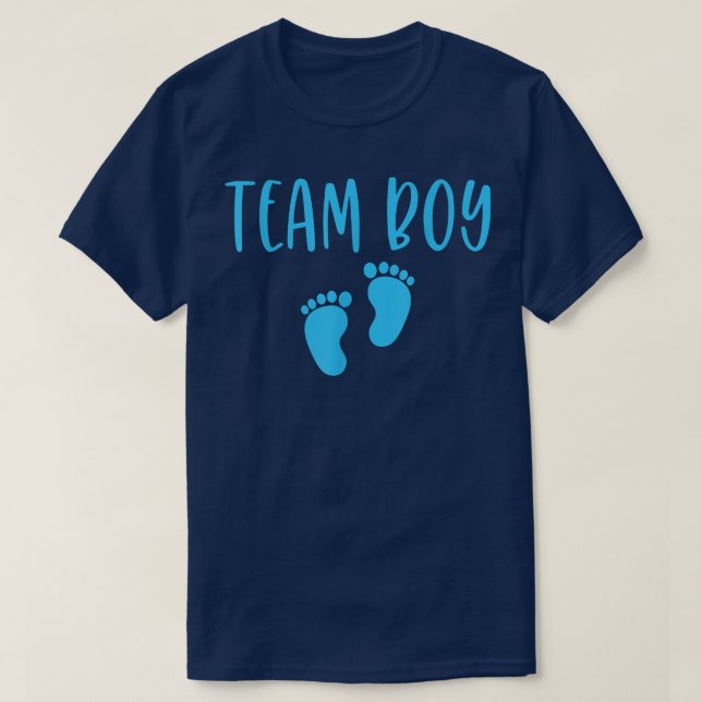 Team Boy Gender Reveal Baby Shower Rosa eller Blue T Shirt (Design framsida)