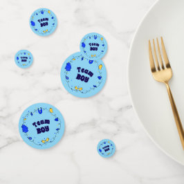 Team Boy Gender Reveal Bord Confetti