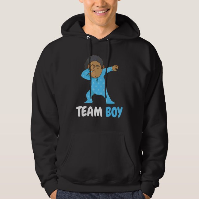 Team Boy Gender Reveal Manar Women Coola Pojke 2 Hoodie (Framsida)