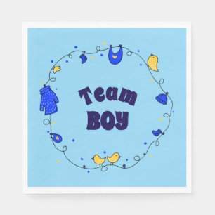 Team Boy Gender Reveal Napkins Pappersservett