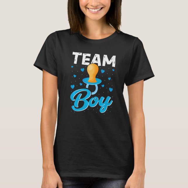 Team Boy Gender Reveal Party  Gender Reveal Baby S T Shirt (Framsida)