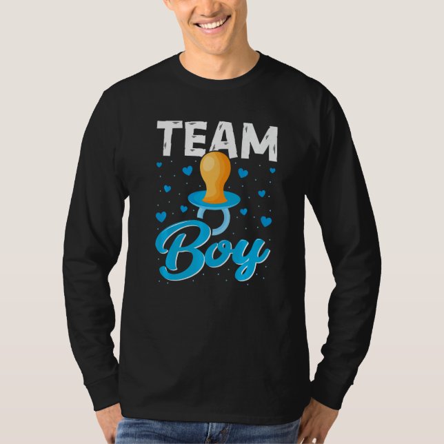 Team Boy Gender Reveal Party  Gender Reveal Baby S T Shirt (Framsida)