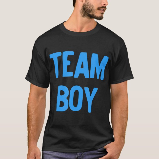 Team Boy Gender Reveal Team Blue Gender Reve T Shirt (Framsida)