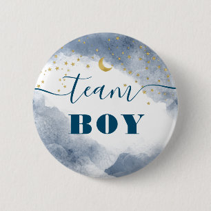 Team Boy Gender Reveal Watercolor Clouds Twinkle Knapp
