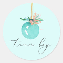 Team Boy-Genderna för prydnadsskript Runt Klistermärke