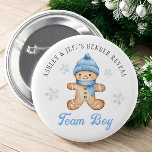 Team Boy Gingertea Gender Reveal Party Knapp