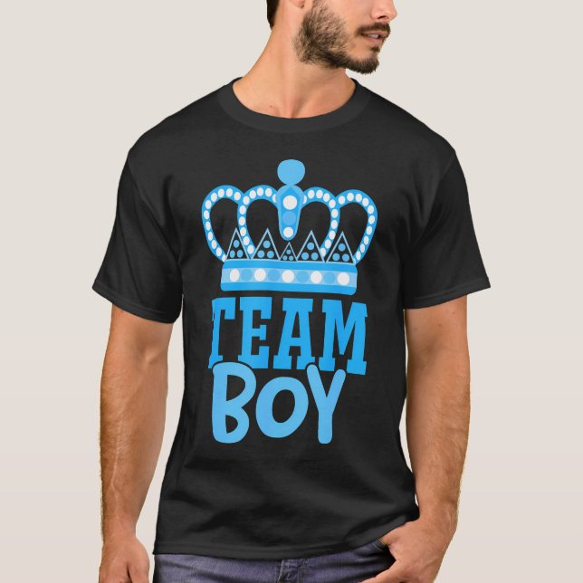 Team Boy Girl Blue Gender Reveal Party Matchi T Shirt (Framsida)