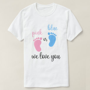 Team Boy Girl Rosa eller Blue Vi Kärlek dig T Shirt