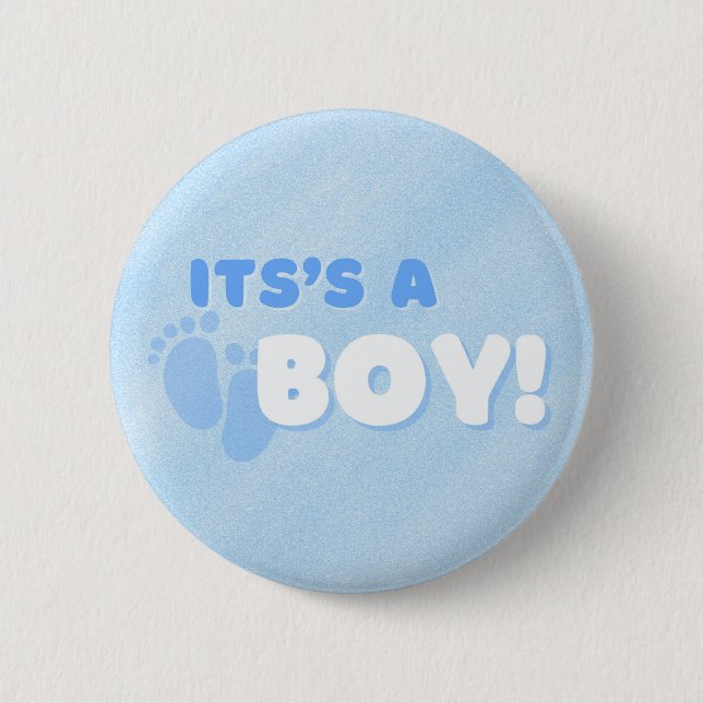 Team Boy Pin for Gender Reveals Knapp (Framsida)