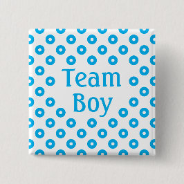 "Team Boy" White Polka Dot Gender Predidence Knapp