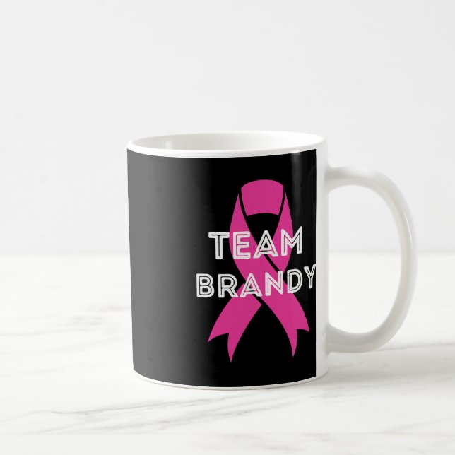 Team Brandy Personlig Breast Cancer Awareness Kaffemugg (Höger)
