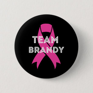 Team Brandy Personlig Breast Cancer Awareness Knapp