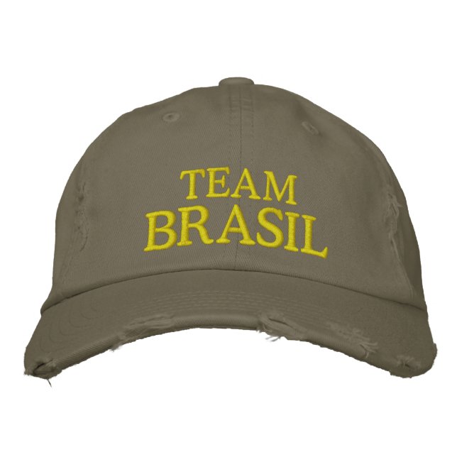 Team Brasil inbroderade hat Broderad Keps (Framsida)
