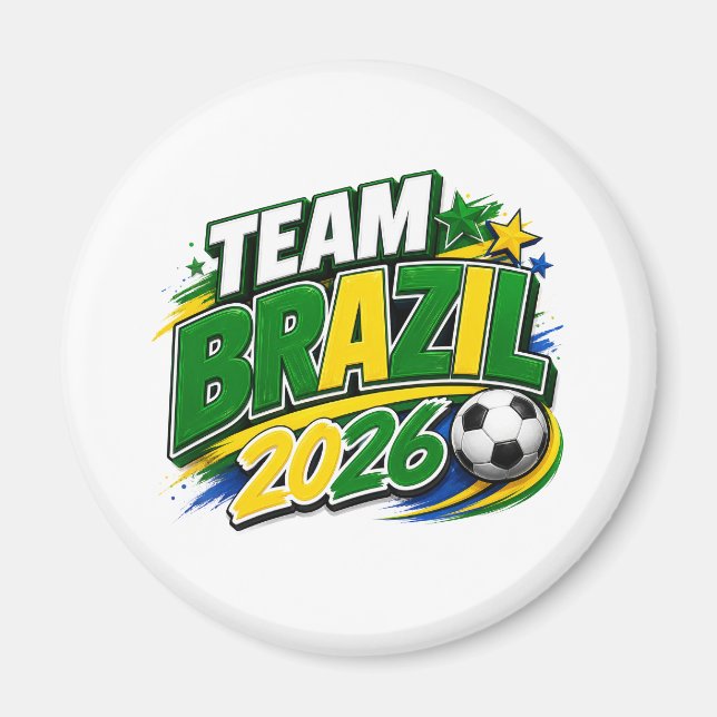 TEAM BRASILIEN 2026 Fan | Brasiliansk Ma Magnet (Framsidan)