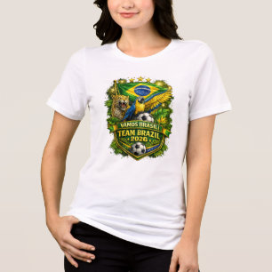 Team Brasilien 2026 Jaguar & Arara Fotbollsfan T Shirt