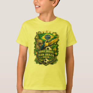 Team Brasilien 2026 Jaguar & Arara Fotbollsfan T Shirt