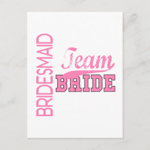 Team Bride 1 BRIDESMAID Vykort