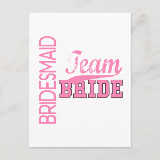 Team Bride 1 BRIDESMAID Vykort