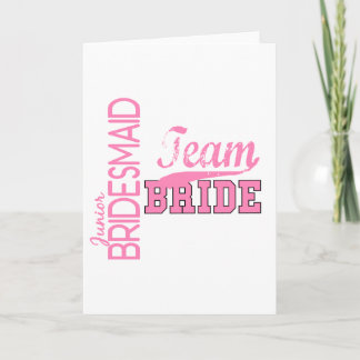 Team Bride 1 JUNIOR JR BRIDESMAID Kort