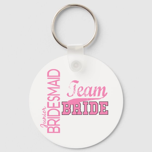 Team Bride 1 JUNIOR JR BRIDESMAID Nyckelring (Framsida)