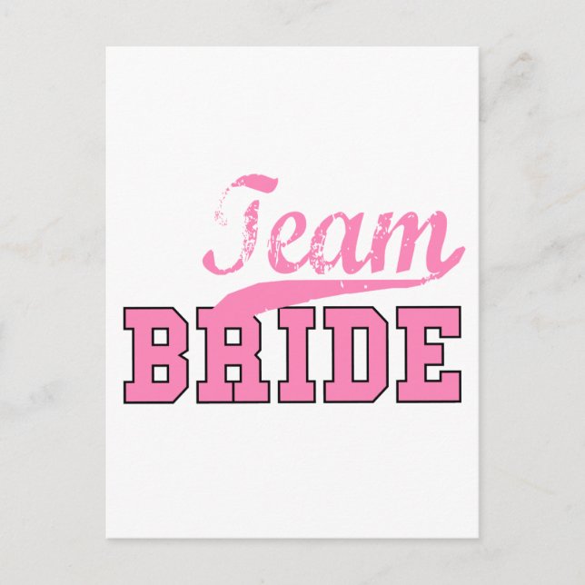 Team Bride 1 Vykort (Framsida)