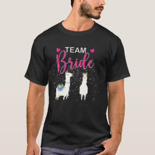 Team Bride Alpaca Llama Bachelorette Groom Married T Shirt